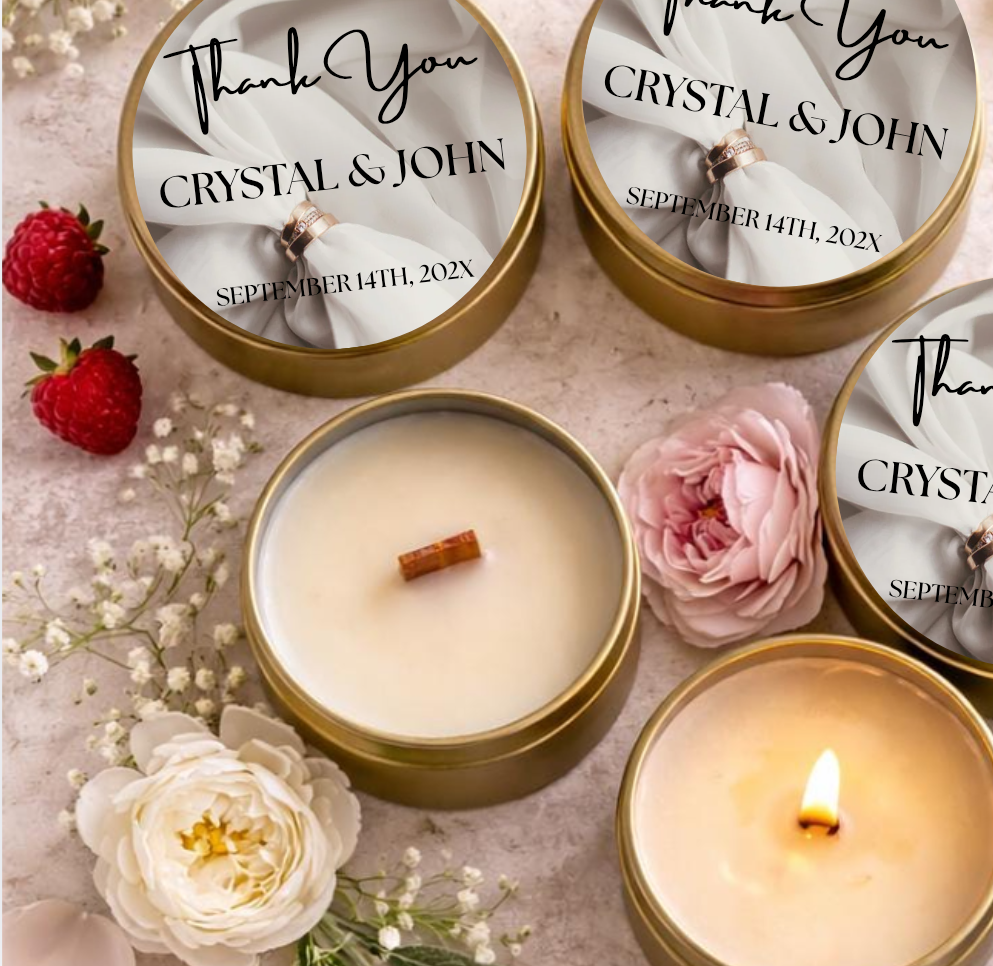 CUSTOM LUXURY CANDLE FAVORS